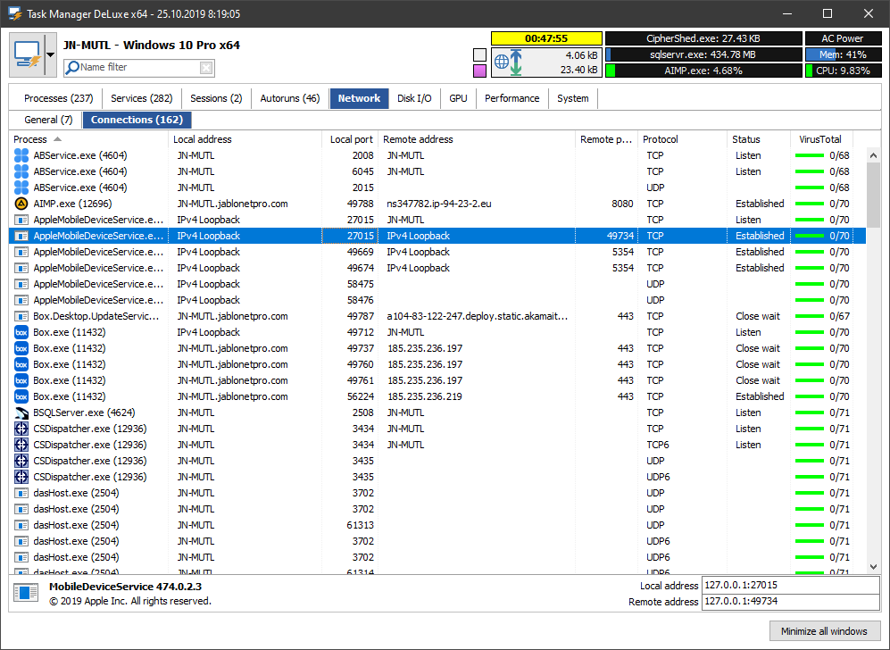 MiTeC Task Manager DeLuxe screenshot