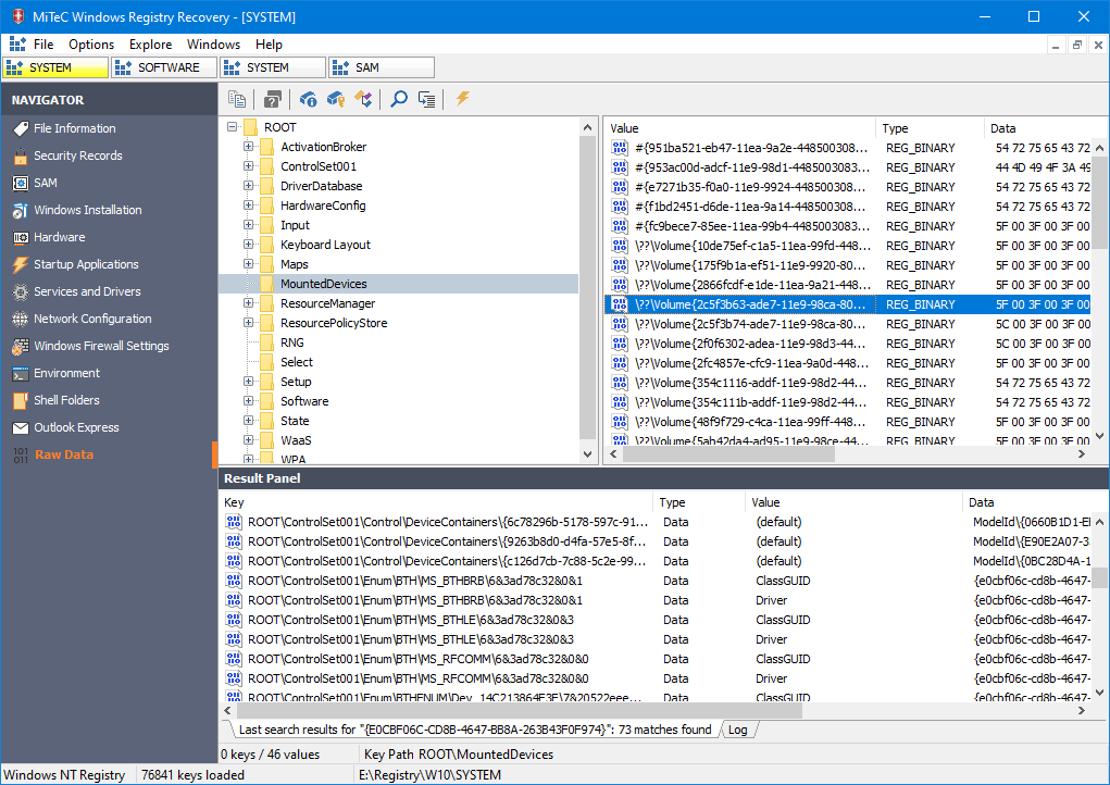 Download MiTeC Windows Registry Recovery