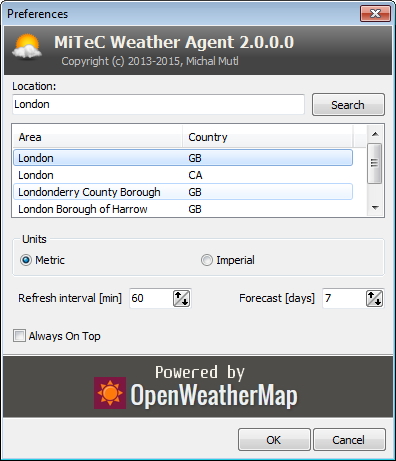 Weather Agent screenshot